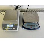 2 x Kern Benchtop Weighing Scales, Models PCB AND Scout Pro with Kern Printer.