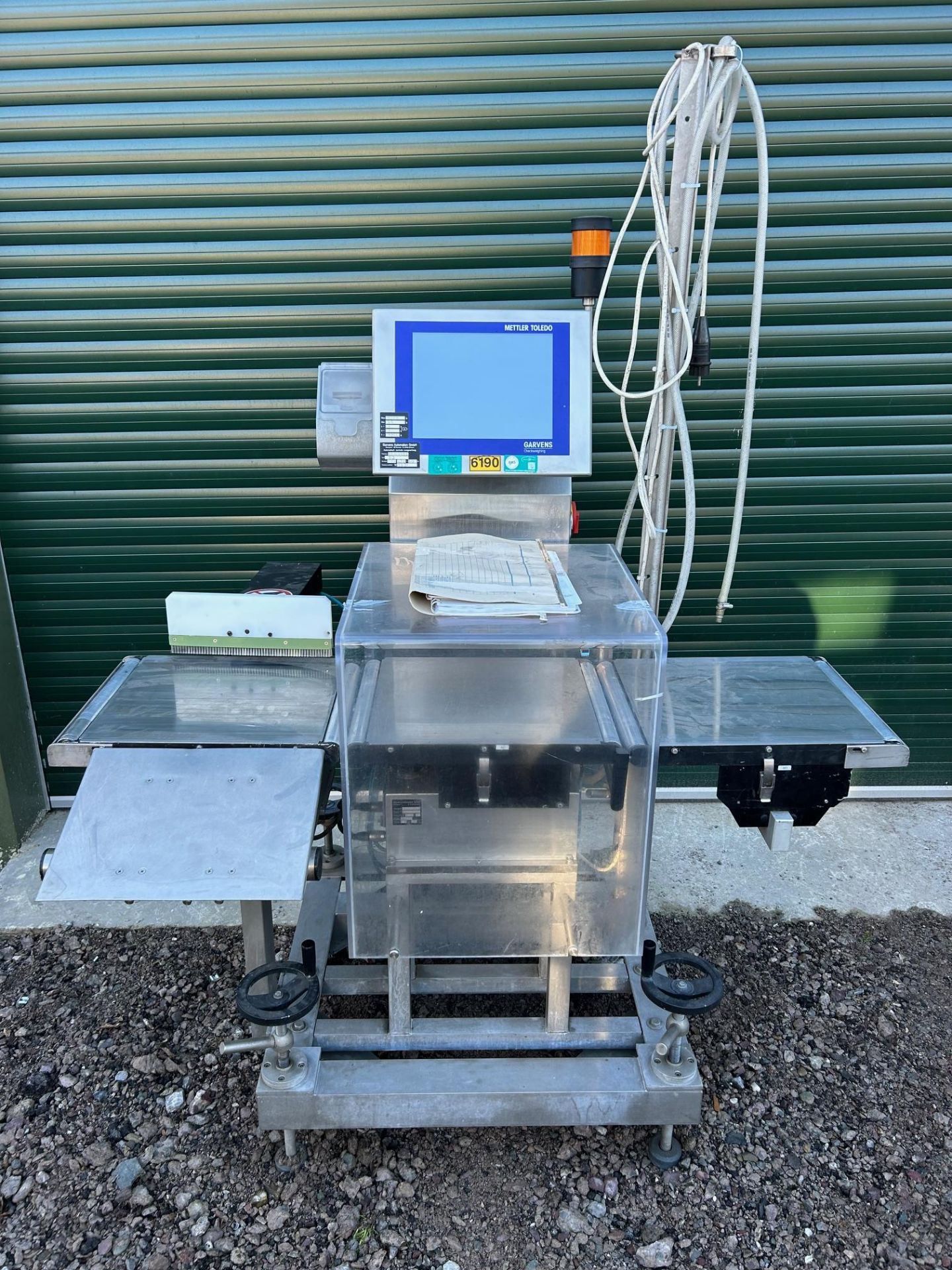 Mettler Toledo Garvens GmbH checkweigher with rejecter, type: S3, fabrication number: 33004489, year