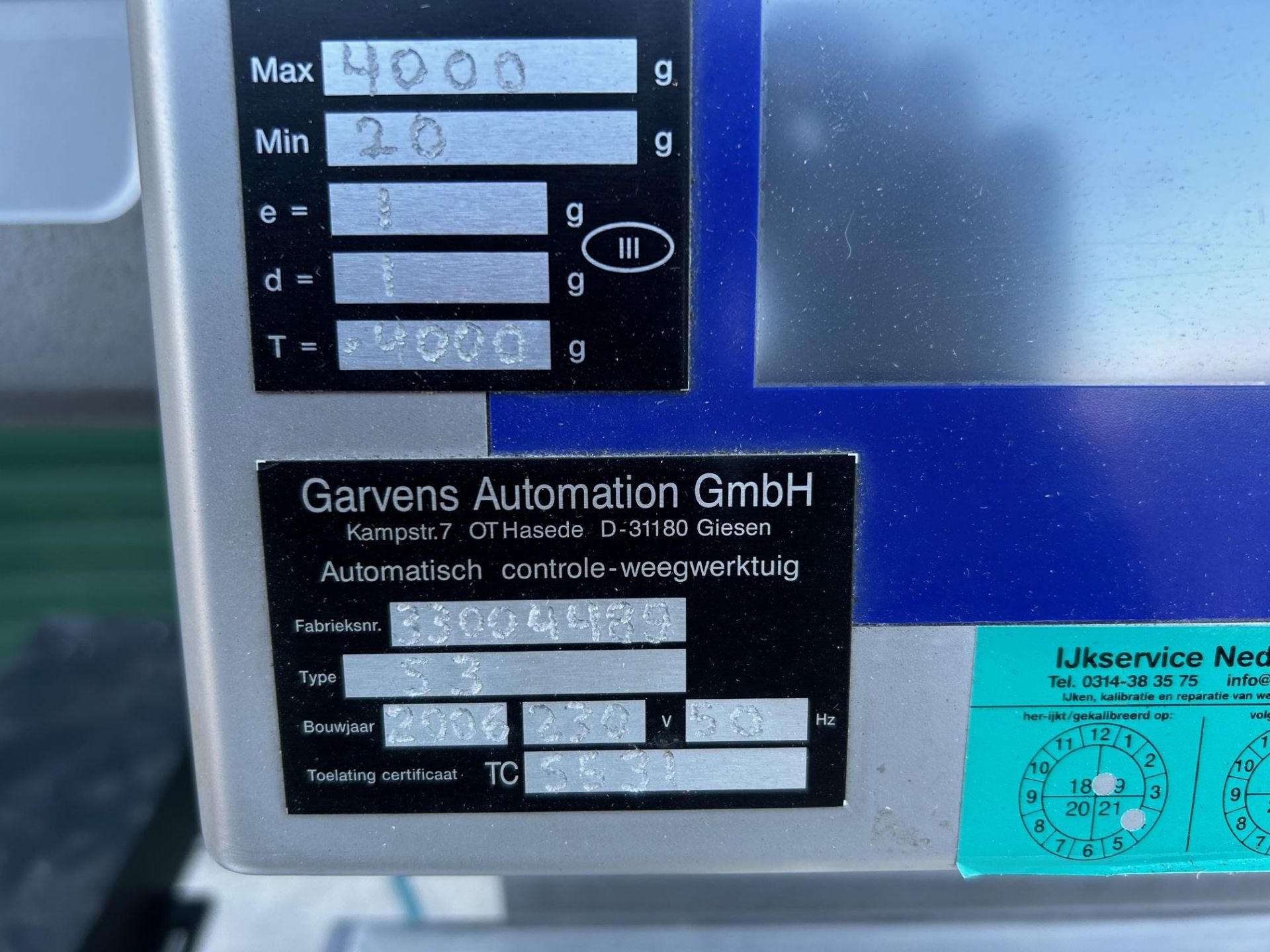 Mettler Toledo Garvens GmbH checkweigher with rejecter, type: S3, fabrication number: 33004489, year - Image 7 of 7