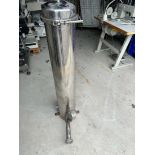 S/s water filter unit, dimensions: Ø 260 mm x 1350 mm.