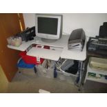 4' POLY FOLDABLE OFFICE WORKSTATION
