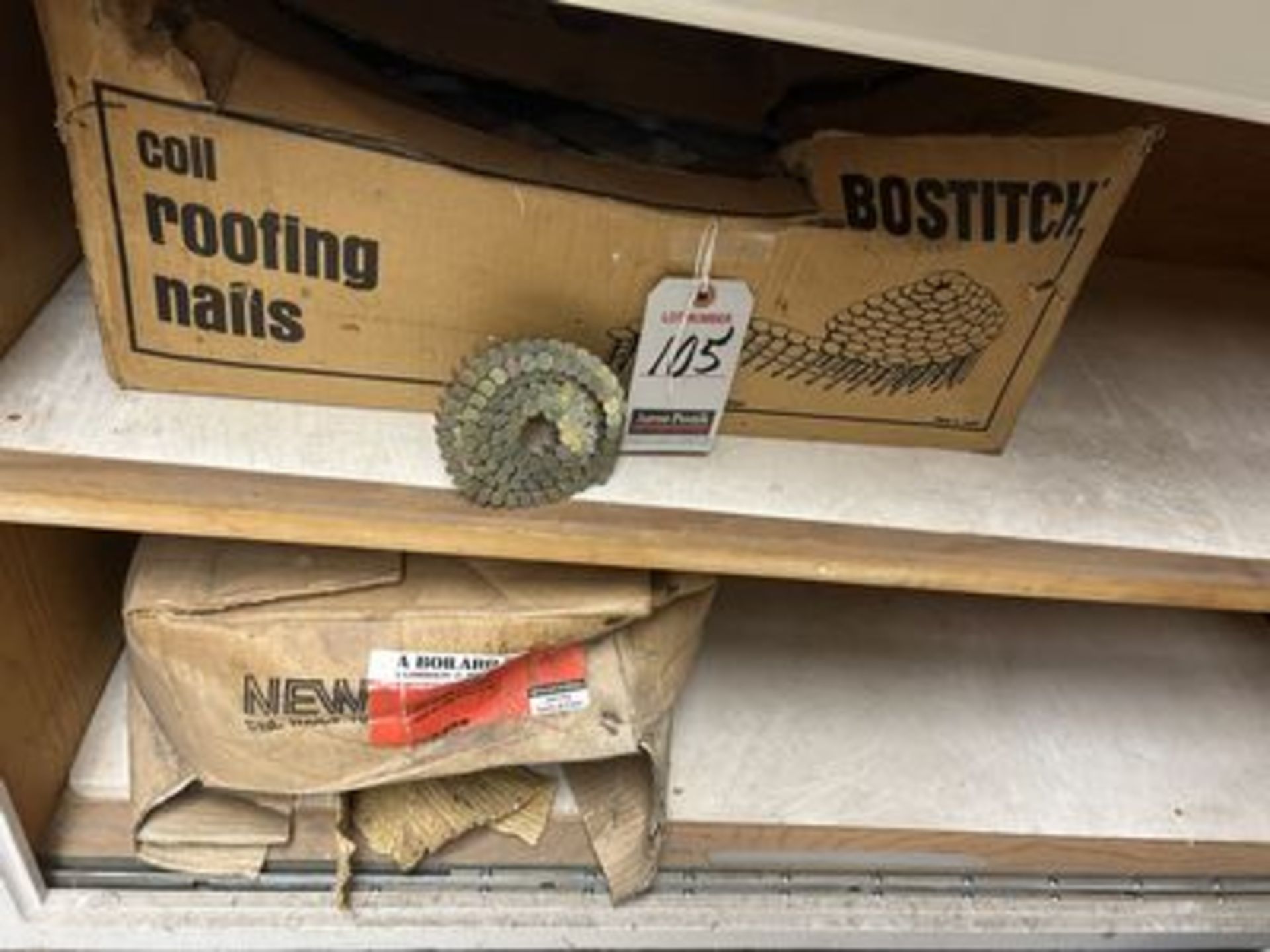 LOT OF BOSTITCH COIL ROOFING NAILS