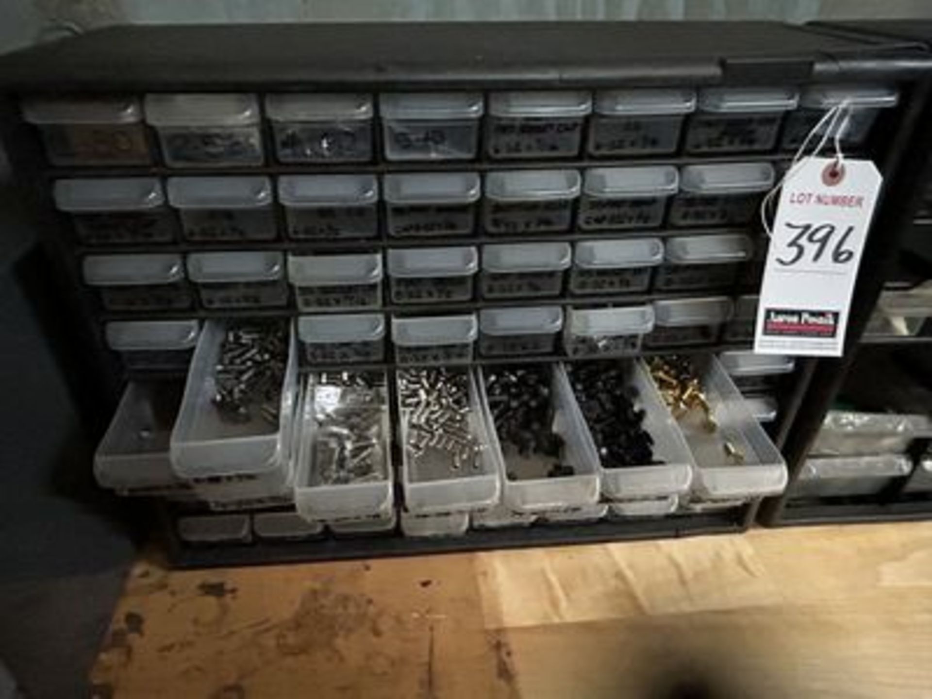 LOT OF ASS'T METRIC & HEX SCREWS & FASTENERS W/ 64-COMP. POLY BIN ORGANIZER - Image 2 of 2