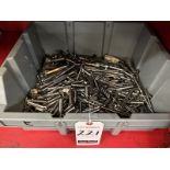 LOT OF ASS'T DRILLS, END MILLS, TAPS, REAMERS, ETC. W/ POLY BIN