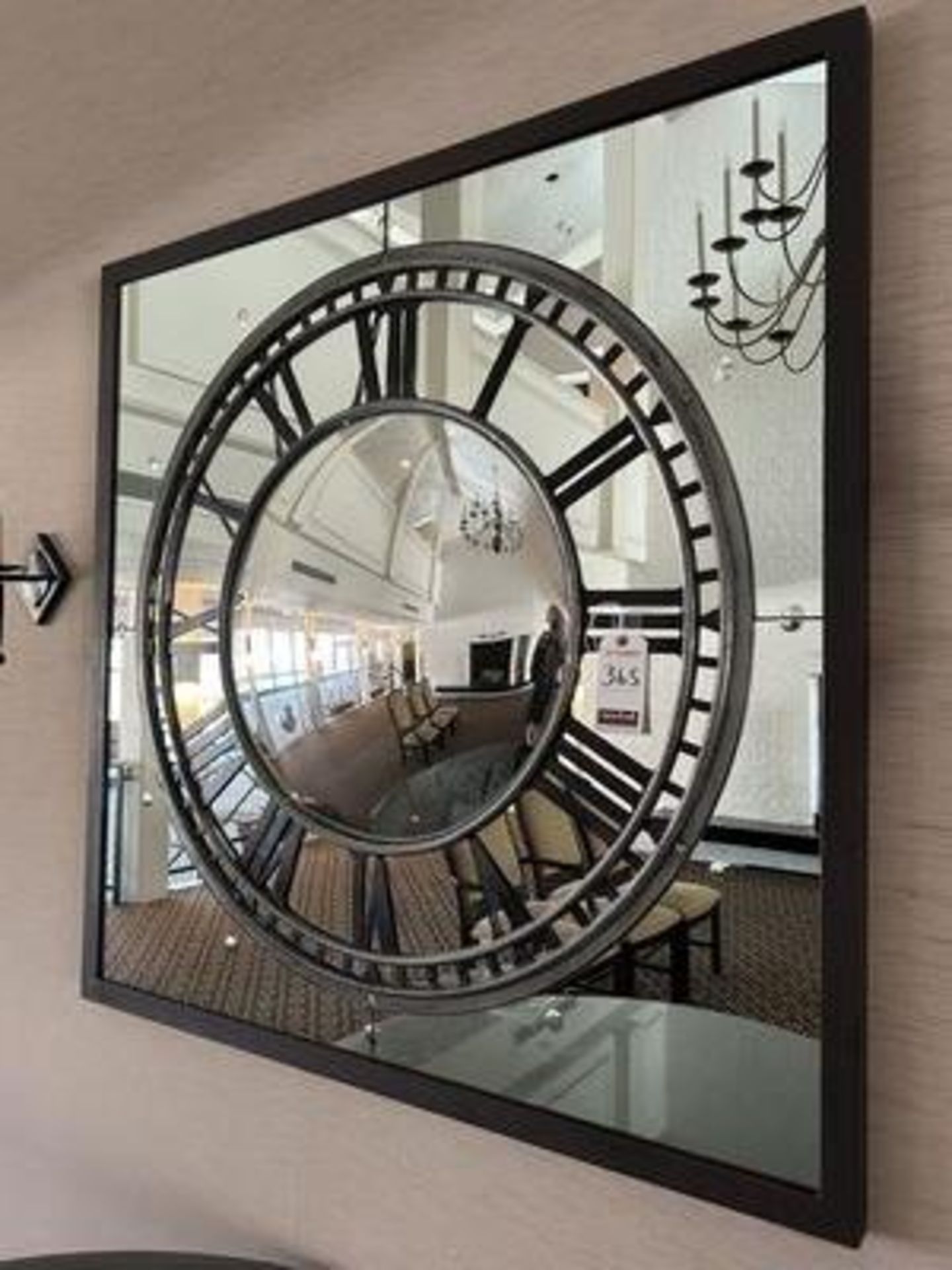 50"X50" "CLOCK" FRAMED MIRROR