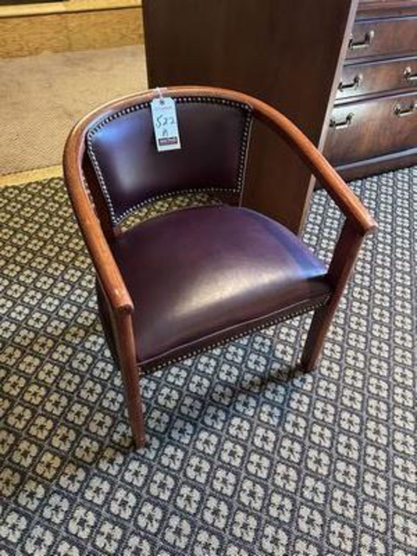 LEATHER BEADED ARMCHAIR