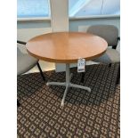 36" DIA. S. P. WOOD TOP TABLE