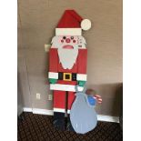 PAINTED WOOD SANTA