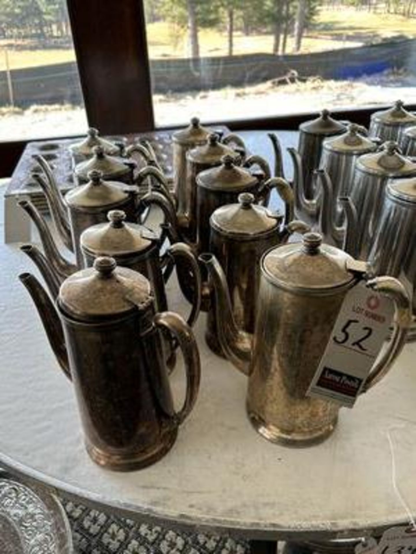 INTERNATIONAL 48" SILVER PLATE COFFEE POT