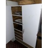 2D WOOD STOR. CAB. W/ CONTENTS