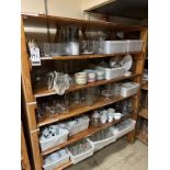 LOT OF ASS'T GLASS CANDLE HOLDERS, T-LIGHT HOLDERS & COFFEE CUPS