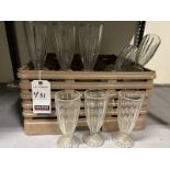 GLASS SUNDAE CUPS W/ POLY DISH RACK