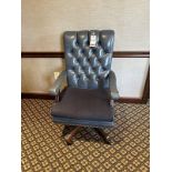 LEATHER BEADED EXEC. CHAIR