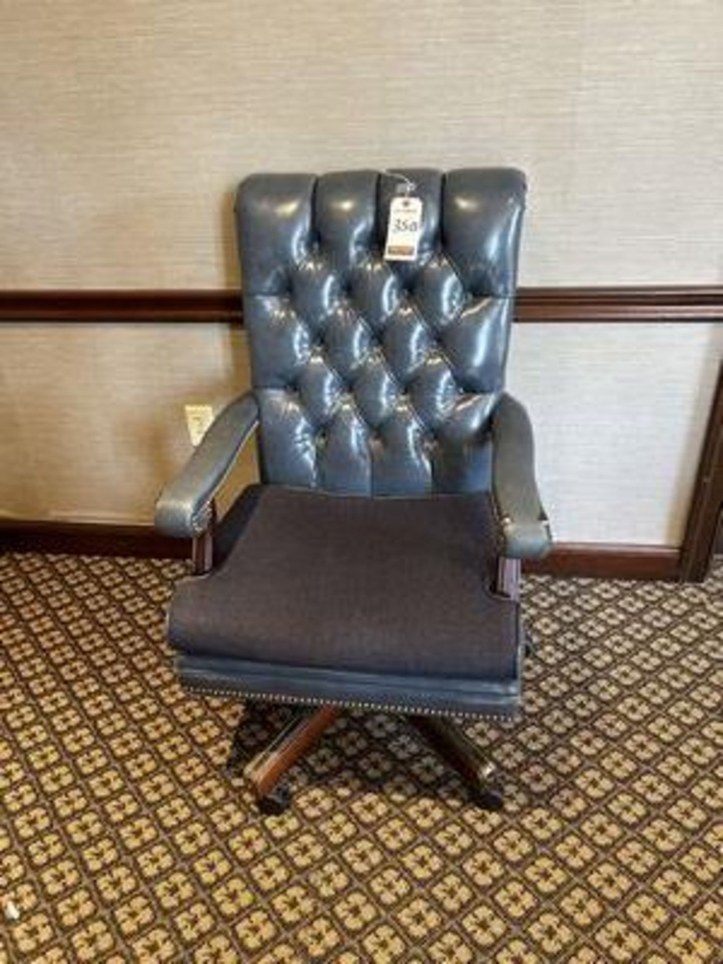 LEATHER BEADED EXEC. CHAIR