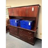 6' 8D MAHOGANY CREDENZA