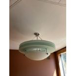 GLASS & CHROME LIGHT CEILING FIXTURE