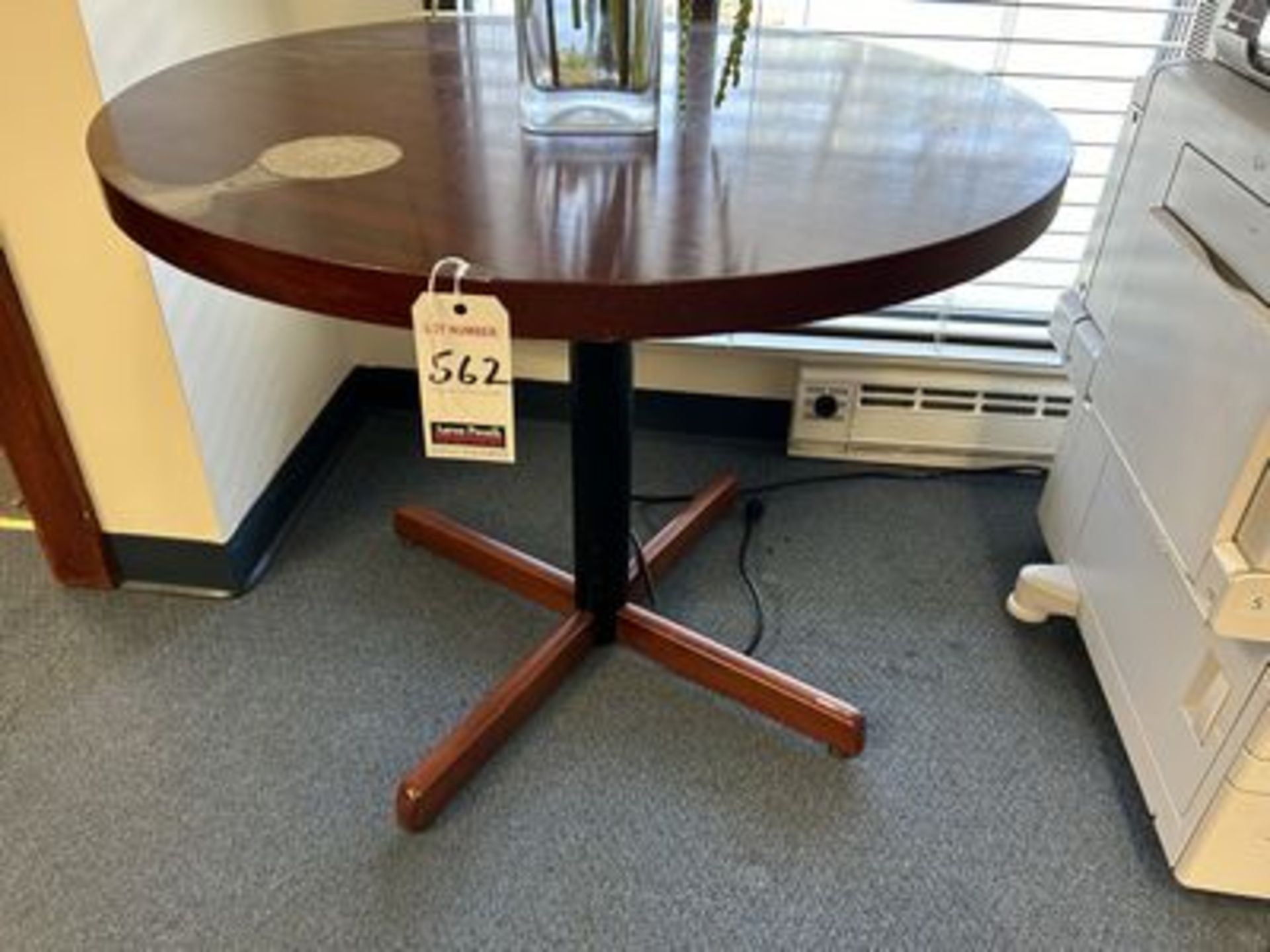 36" DIA. S.P. WOOD TOP TABLE