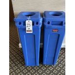 BLUE RUBBERMAID WASTE RECEPTACLES