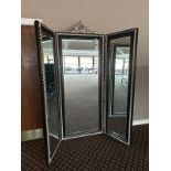 7' 2-SIDED MIRRORED DECORATIVE PARTITION