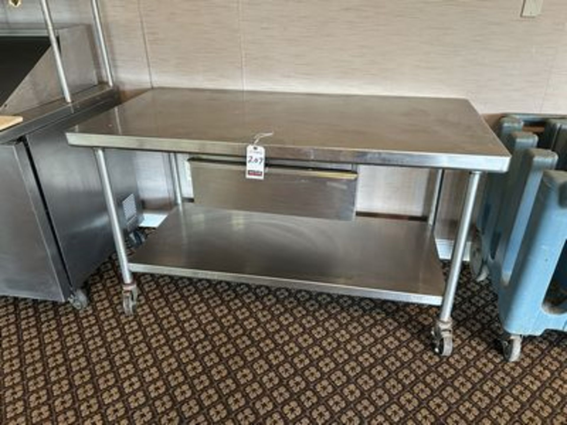 60"X30" PORT. S.S. PREP. TABLE W/ LOWER SHELF