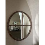 45" DIA. WOOD FRAMED MIRROR