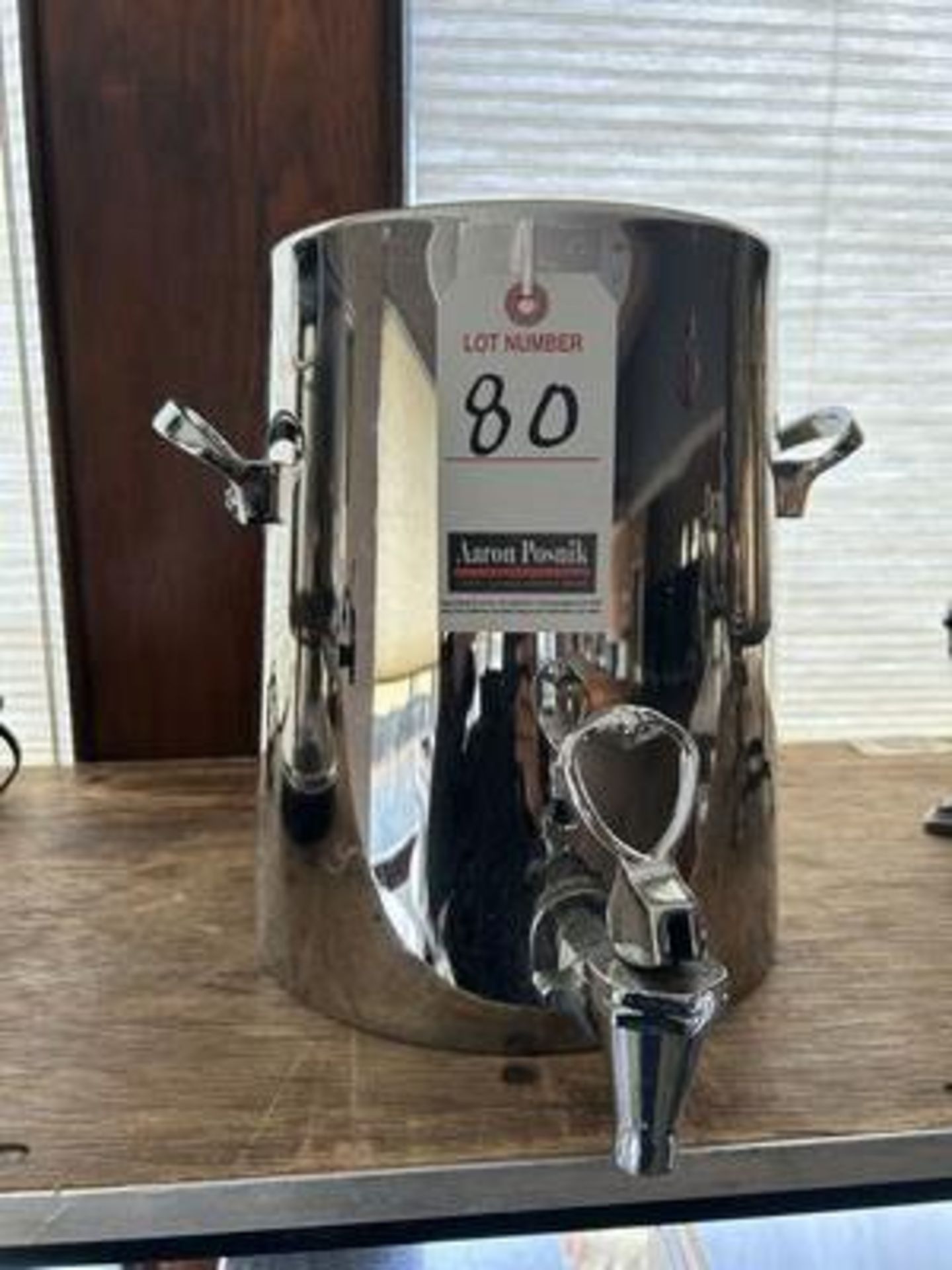 SILVER PLATED BEVERAGE DISPENSER W/ SPIGOT