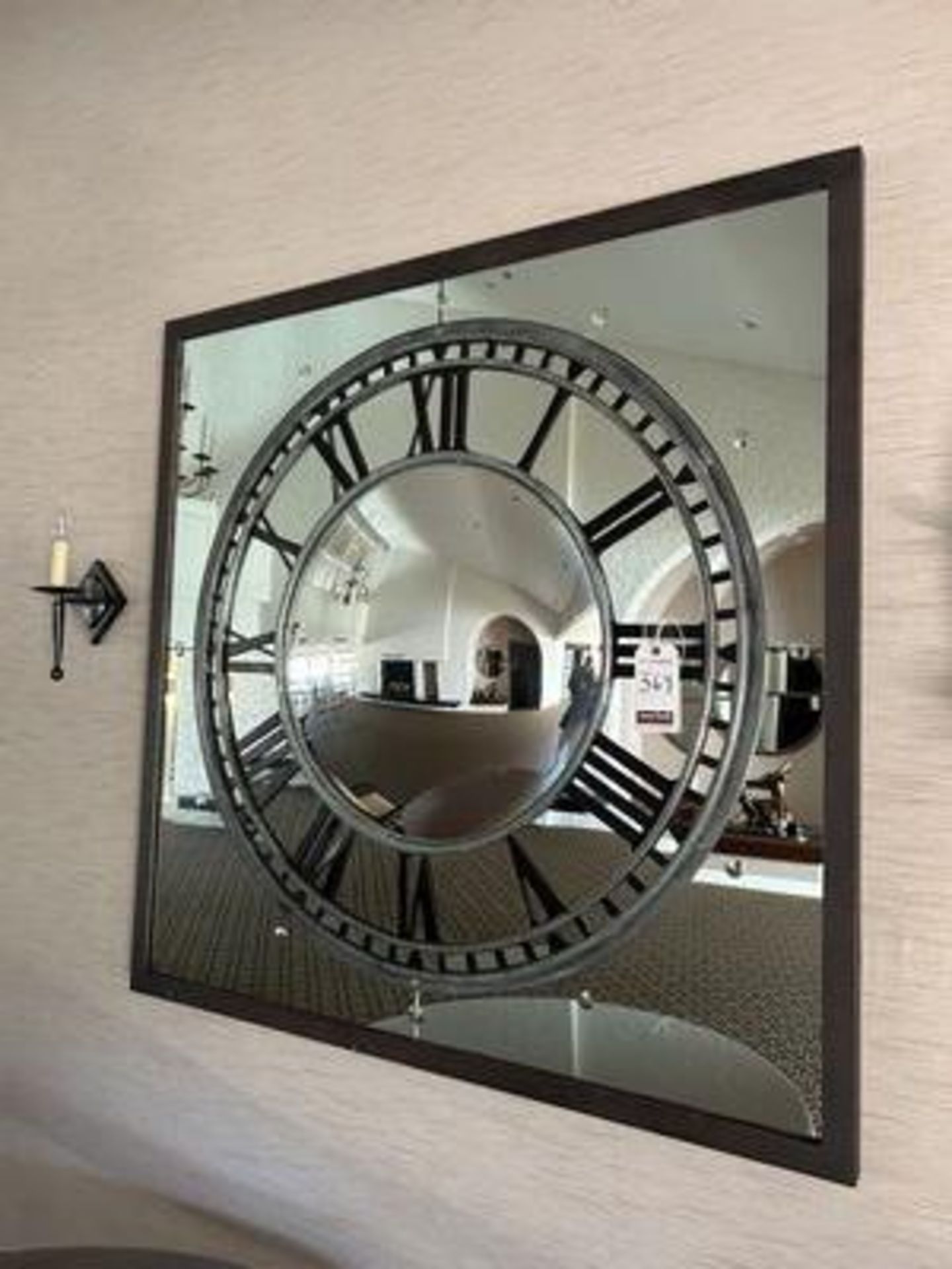 50"X50" "CLOCK" FRAMED MIRROR