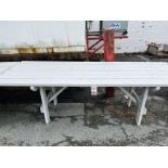 8'X34" GRAY WOODEN PICNIC TABLE