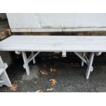 8'X34" GRAY WOODEN PICNIC TABLE