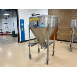 Casale Industries Stainless Steel Tank, Aproximate 1000 Liter.Dish Top Cone Bottom. Top Manway, Cent