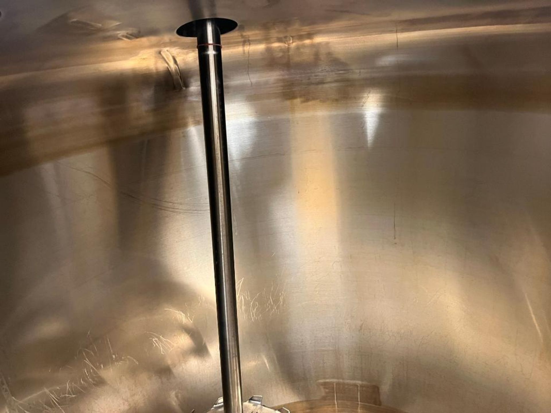 Stainless Steel Tank Aproximate 200 Gallon with Dish Top Cone Bottom. Includes Top Agitator and Cont - Image 10 of 20