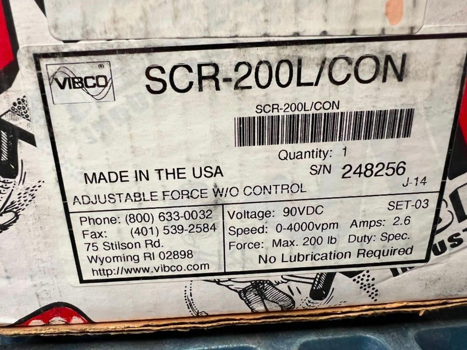 VIBCO SCR-200L/CON - Image 3 of 3
