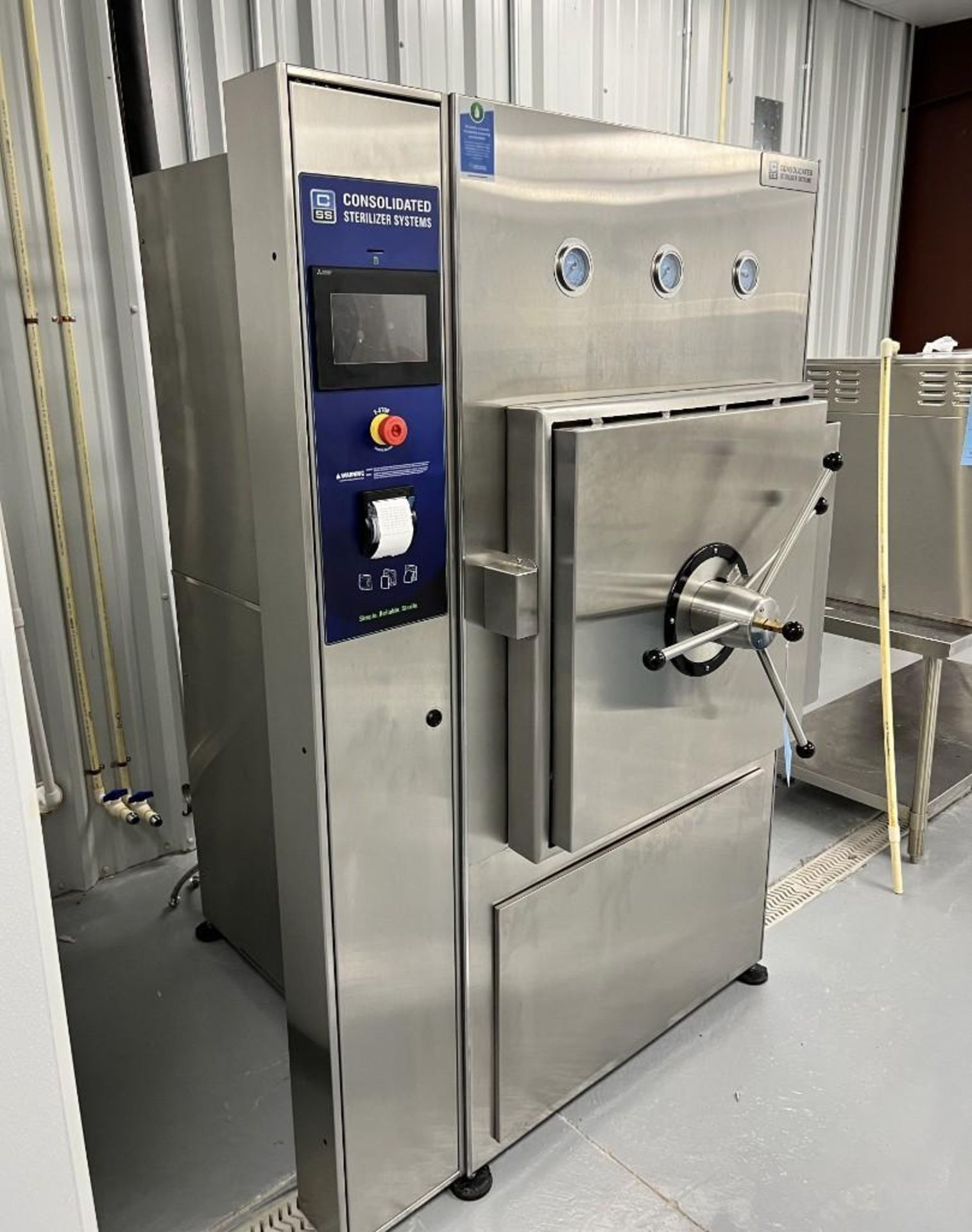 NEW Consolidated Sterilizer Systems Single Door Hinged Autoclave. Internal rated 45/psig/FV at 300 d - Image 2 of 13