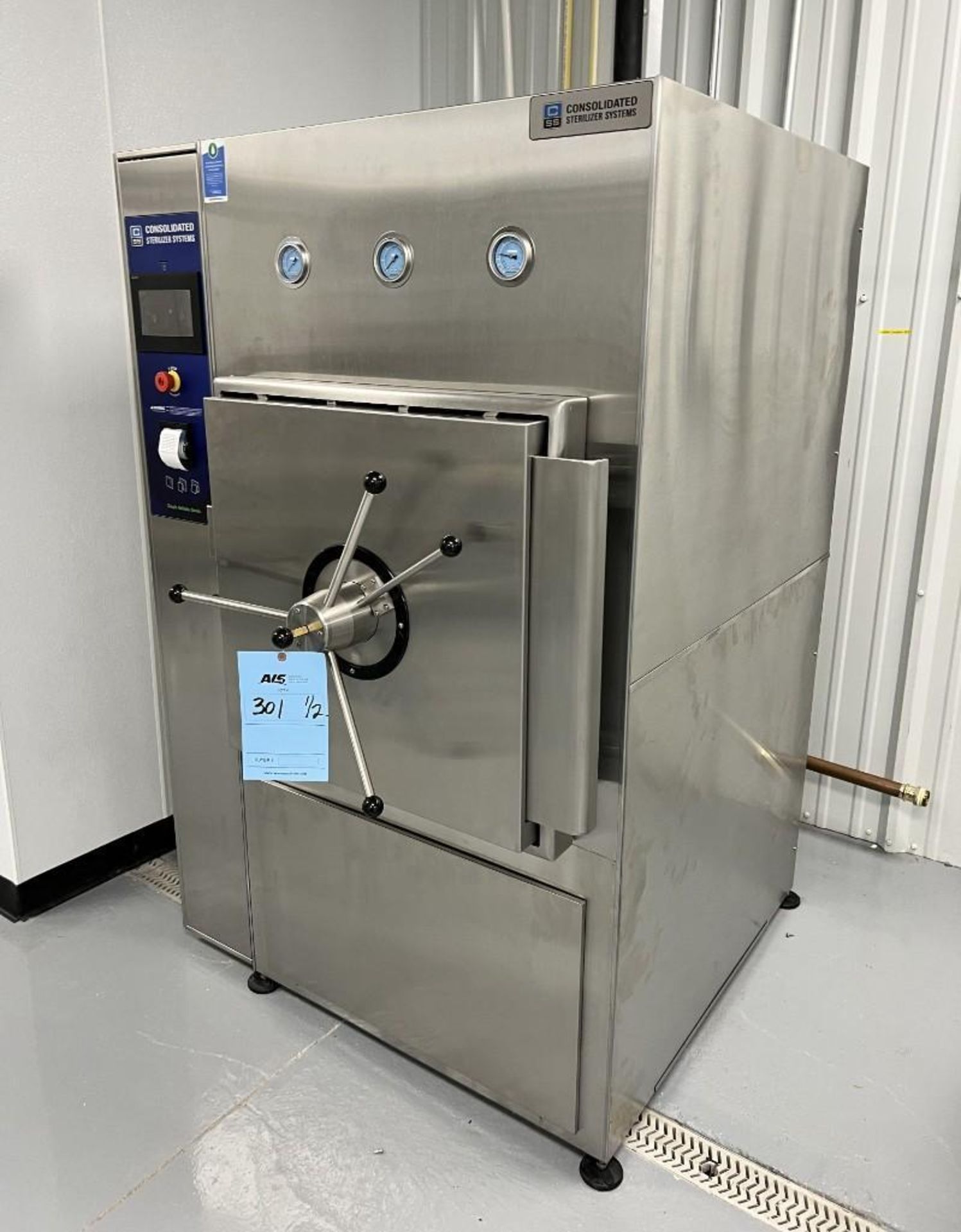 NEW Consolidated Sterilizer Systems Single Door Hinged Autoclave. Internal rated 45/psig/FV at 300 d - Image 3 of 13