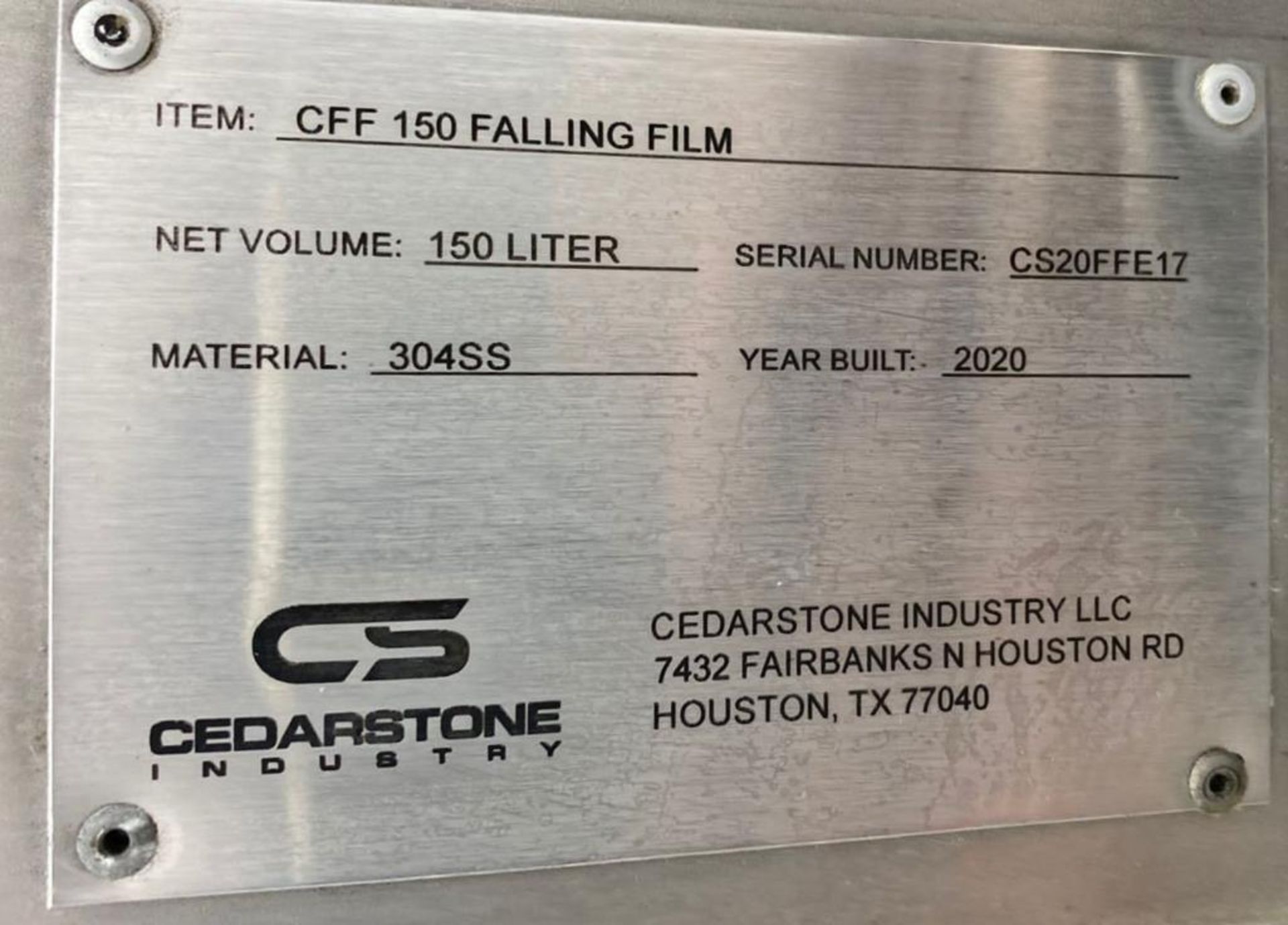 Cedarstone Industry CEX-150 Industrial Ethanol Extraction System, Stainless Steel. Consisting Of: (1 - Image 4 of 28