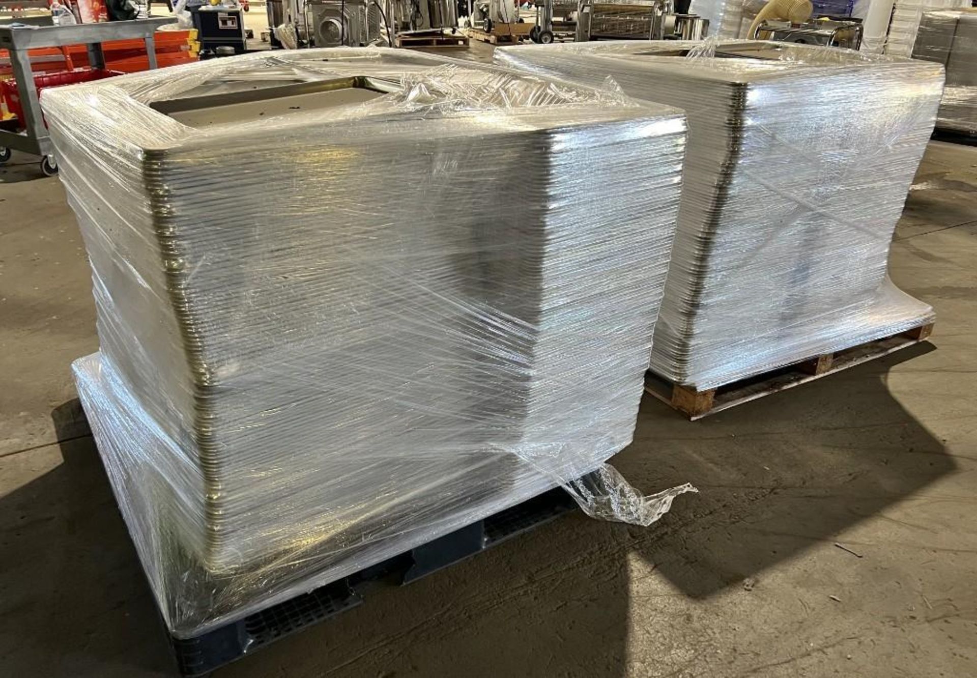 Lot Of Approximate 900 Stainless Steel Baking Pans. Approximate 17" x 25" x 1" deep. - Image 2 of 5