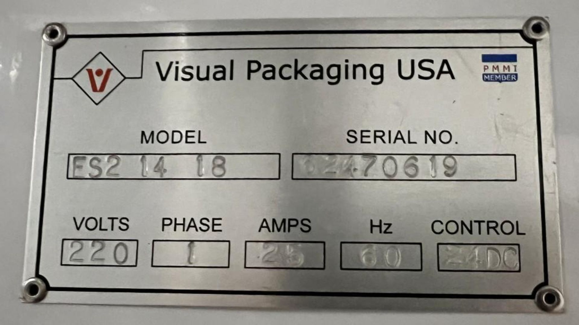 Visual Packaging ES Series Shuttle Type Heat Sealer, Model ES2-1418, Serial# 62470619. - Image 12 of 12