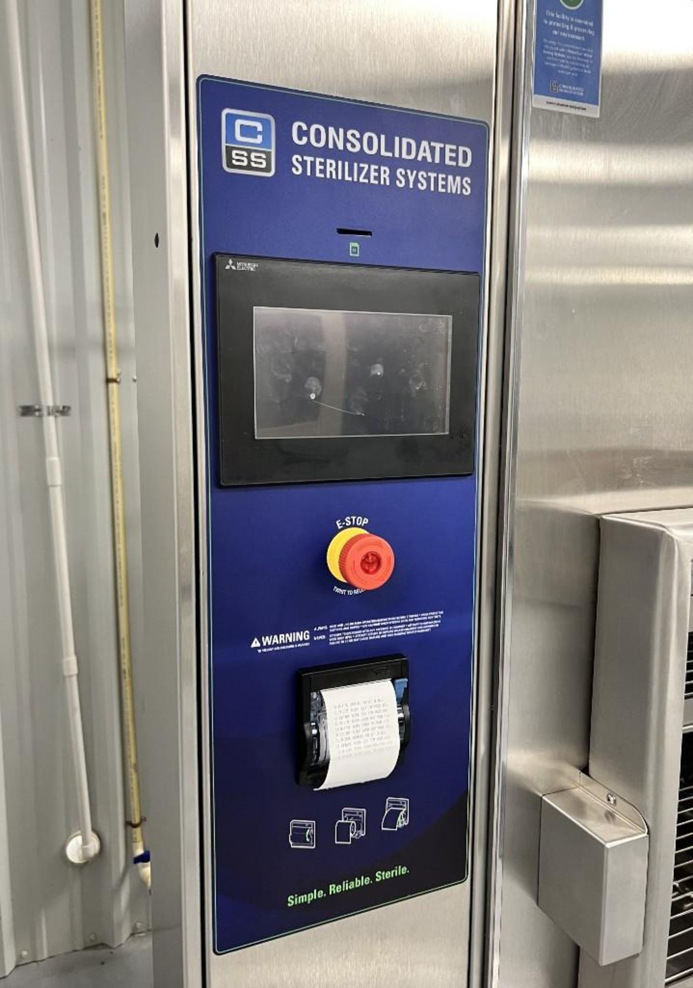 NEW Consolidated Sterilizer Systems Single Door Hinged Autoclave. Internal rated 45/psig/FV at 300 d - Image 6 of 13
