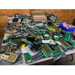 LOT OF NEW/USED PLC AND CIRCUIT BOARDS