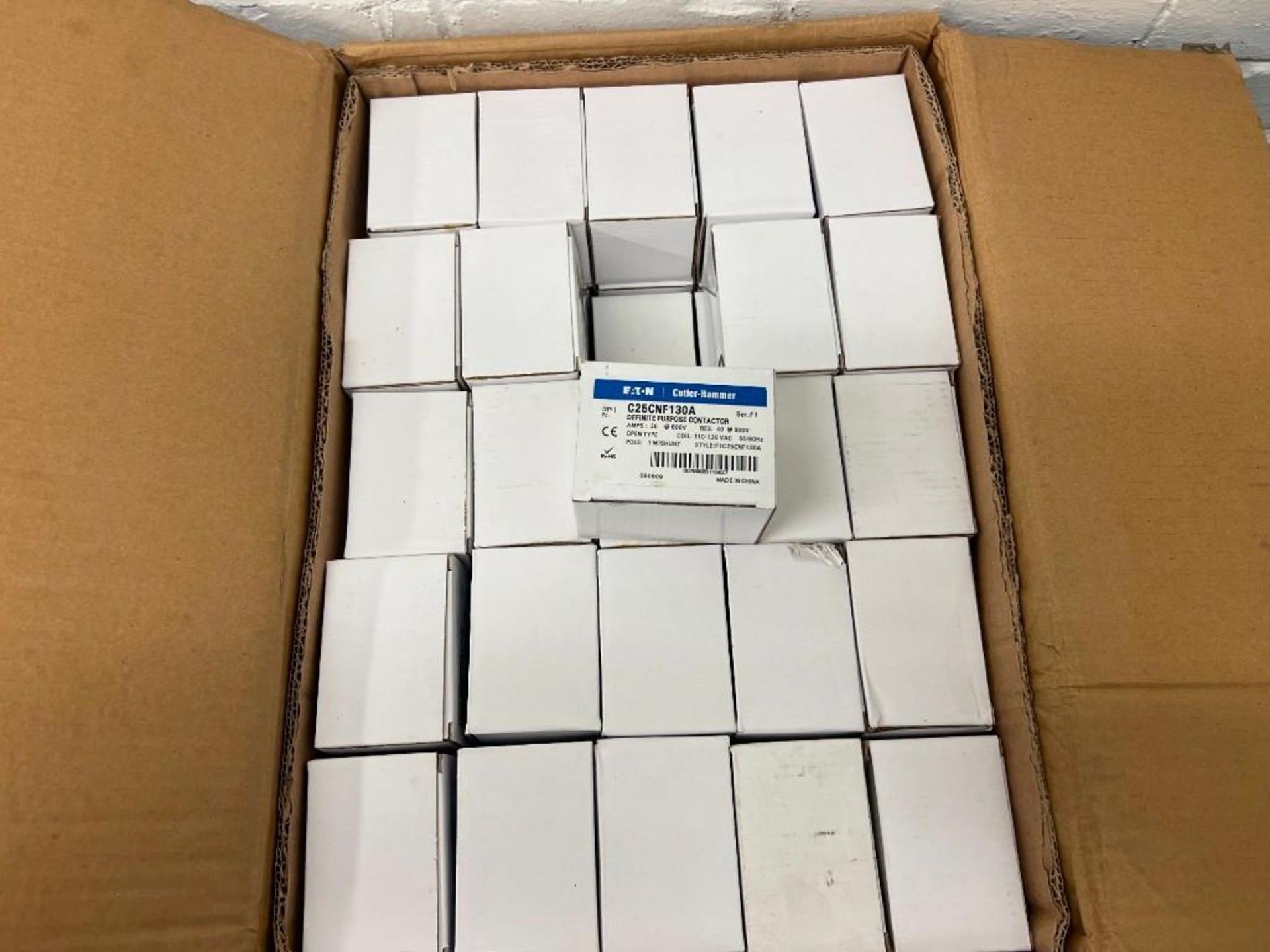 A CASE OF 50 EATON CUTLER HAMMER C25CNF130A CONTACTORS