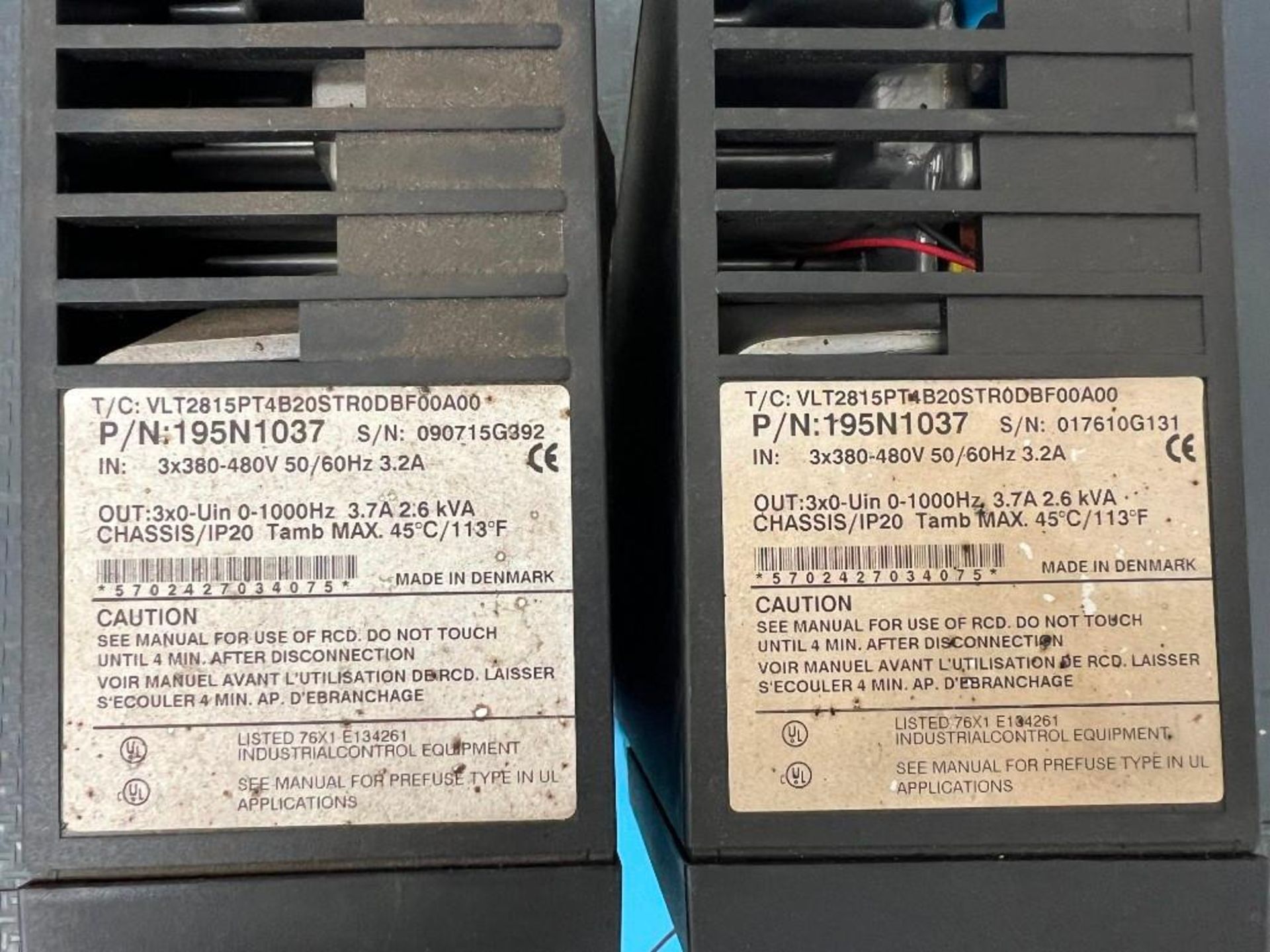 LOT OF 2 USED DANFOSS SPARE DRIVES 195N1037 - Image 2 of 2