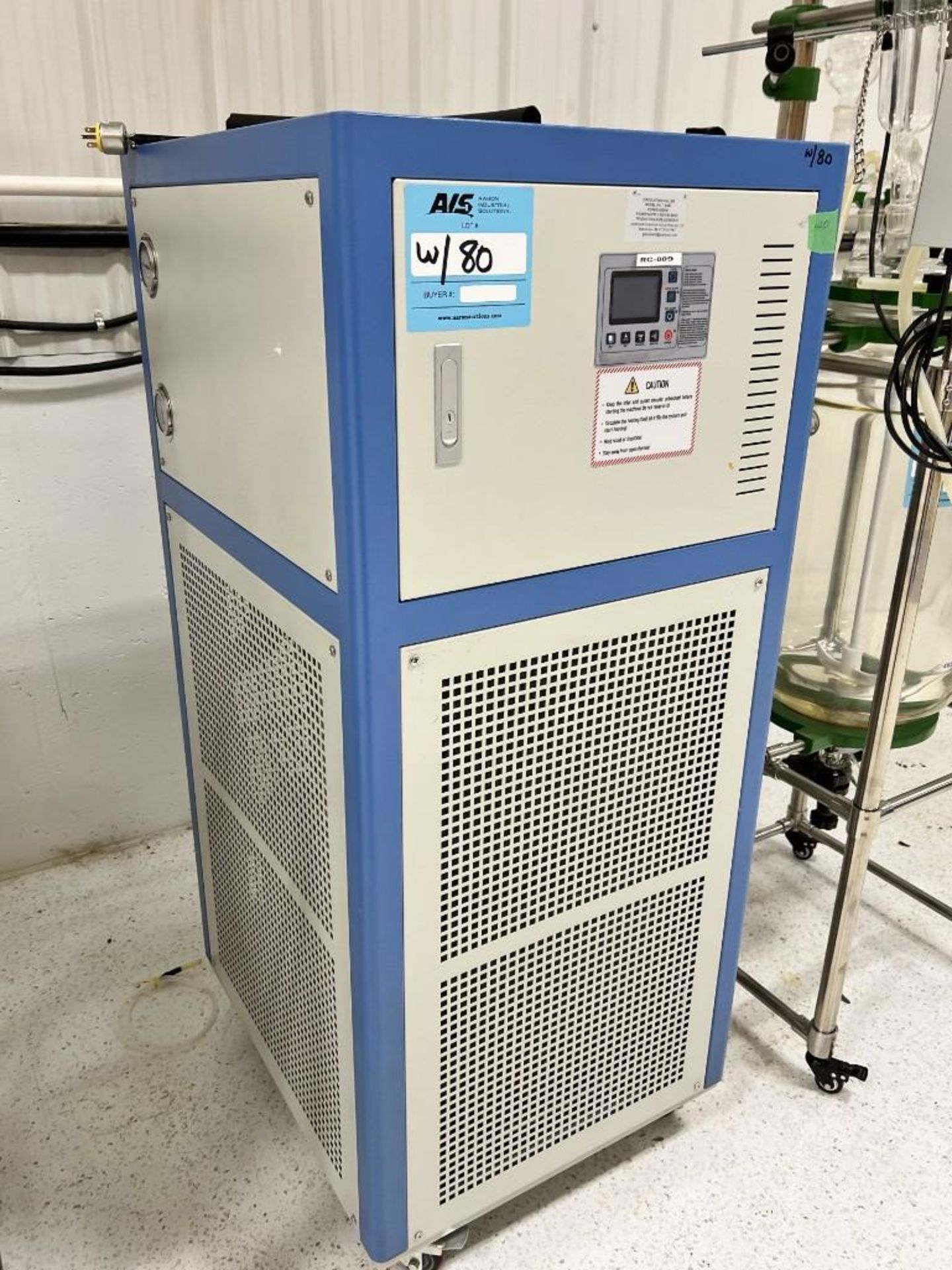 YHCHEM Jacketed Glass Reactor, Model JGR50L, Built 05/2019. With YHCHEM model YHLT-60A1 circulating - Image 10 of 11