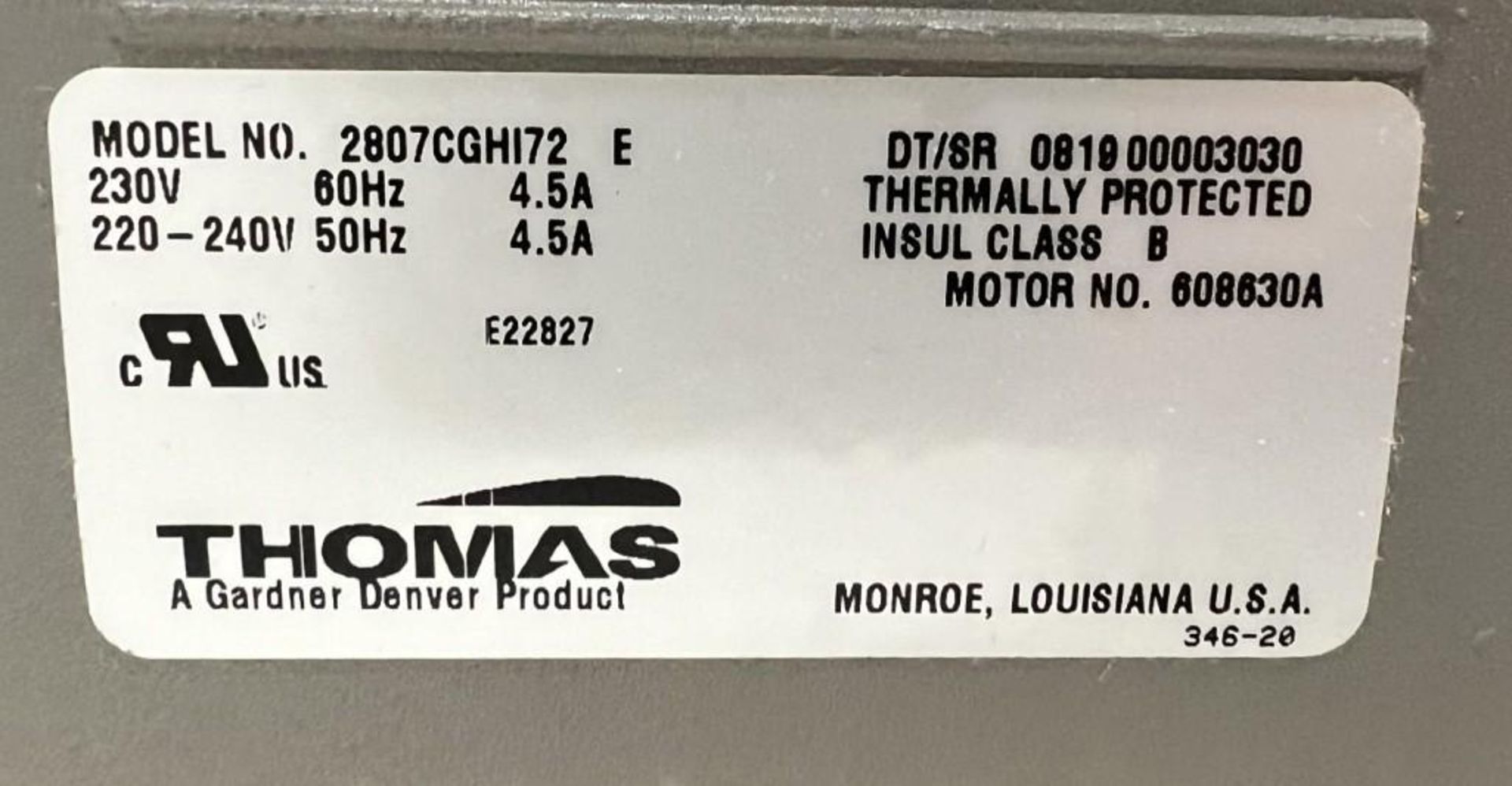 Lot Consisting Of: (1) Across International SuperVac-11C vacuum pump, (2) Ulvac DA-170DA vacuum pump - Image 15 of 21