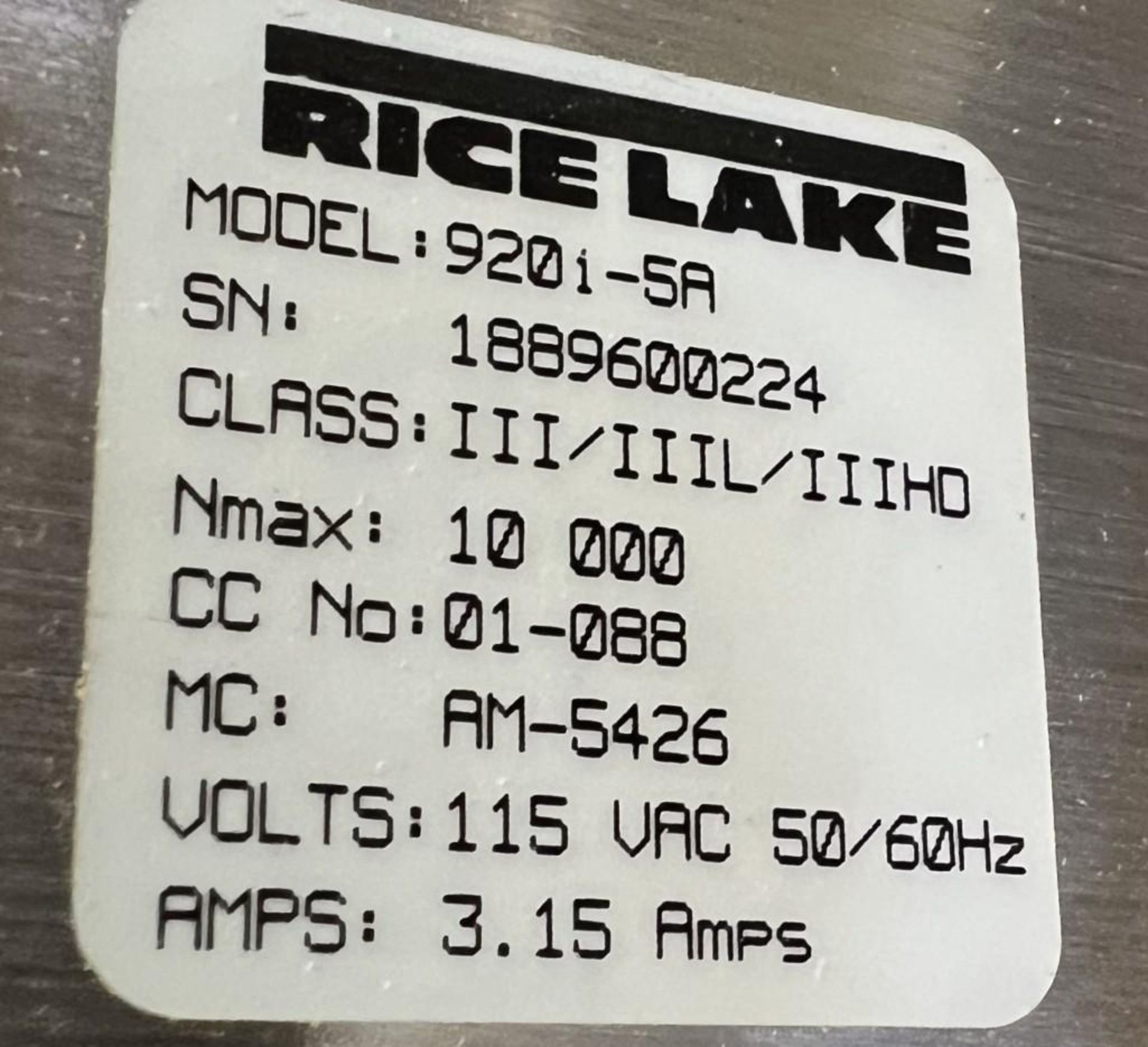 Lot Of (5) Floor Scales. With (4) Rice Lake 2000# 48" X 48" model 4X4HP-2K, serial# 130432, 130180, - Image 12 of 17