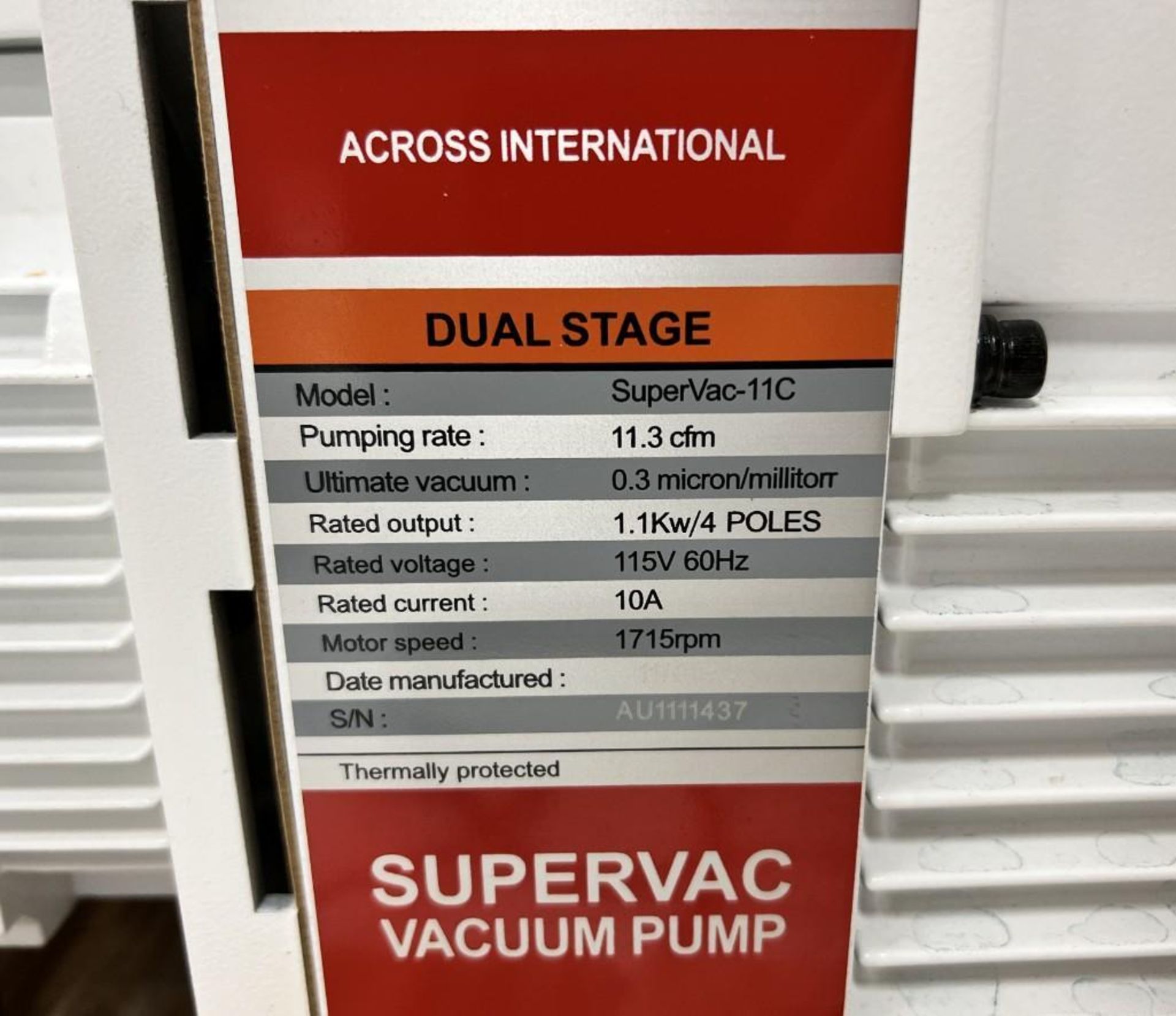 Lot Consisting Of: (1) Across International SuperVac-11C vacuum pump, (2) Ulvac DA-170DA vacuum pump - Image 5 of 21