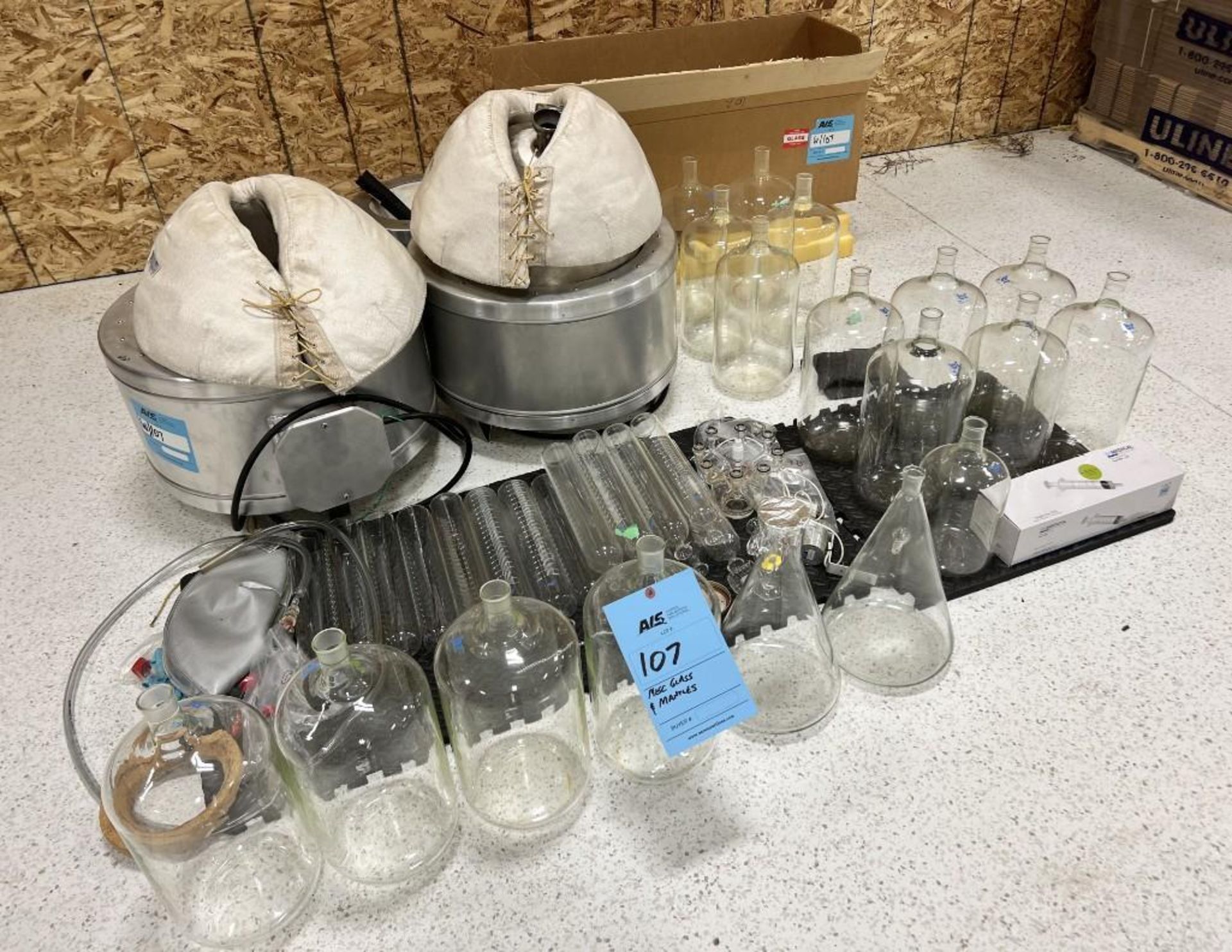 Lot Of B/R Instruments misc. glass and parts for distillation systems. ***SEE LOT# 54, 55, 56***