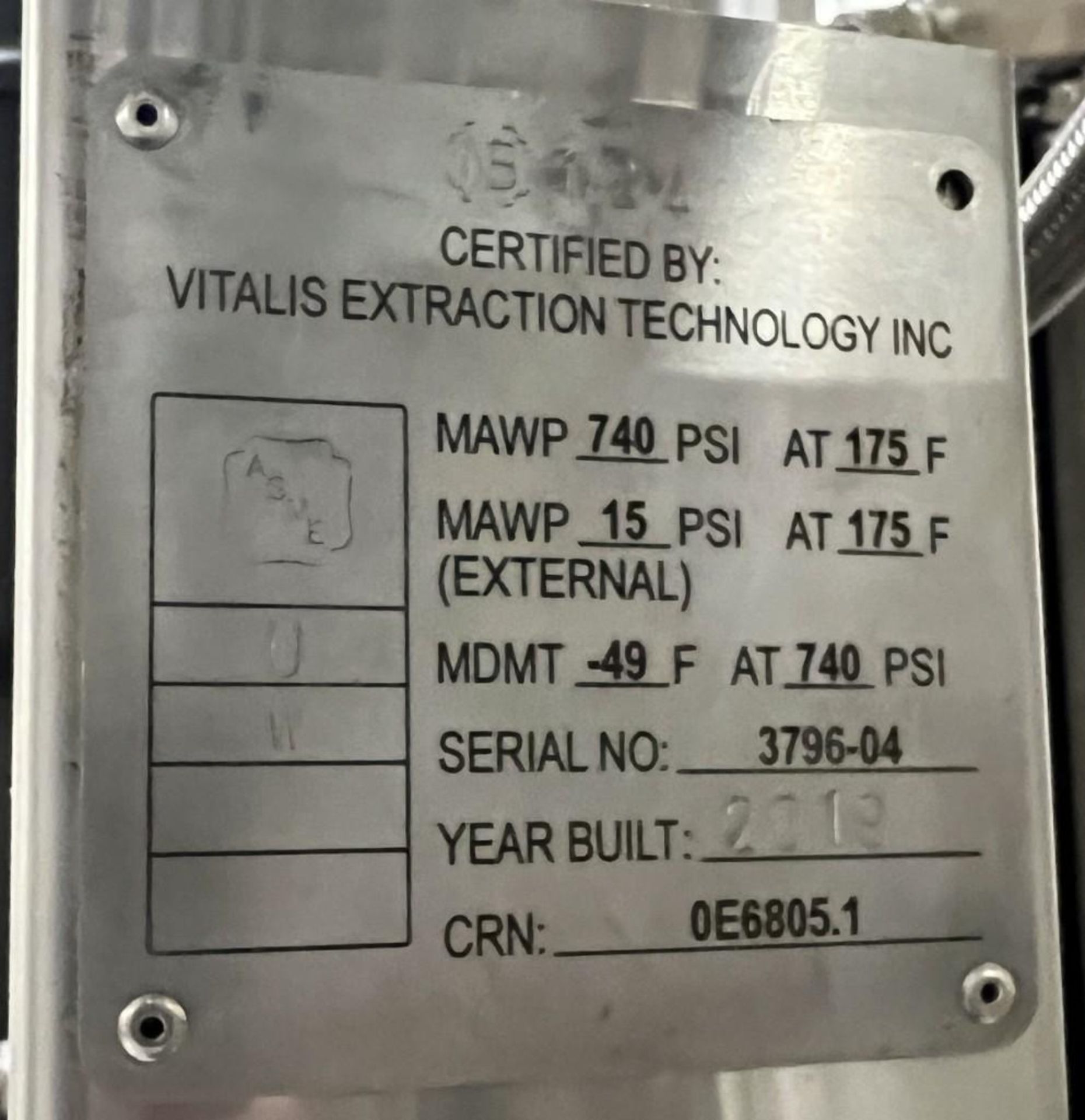 Vitalis Extraction Technology R-Series CO2 Extraction System, Model R200H. (2) Extraction vessels, ( - Image 20 of 44