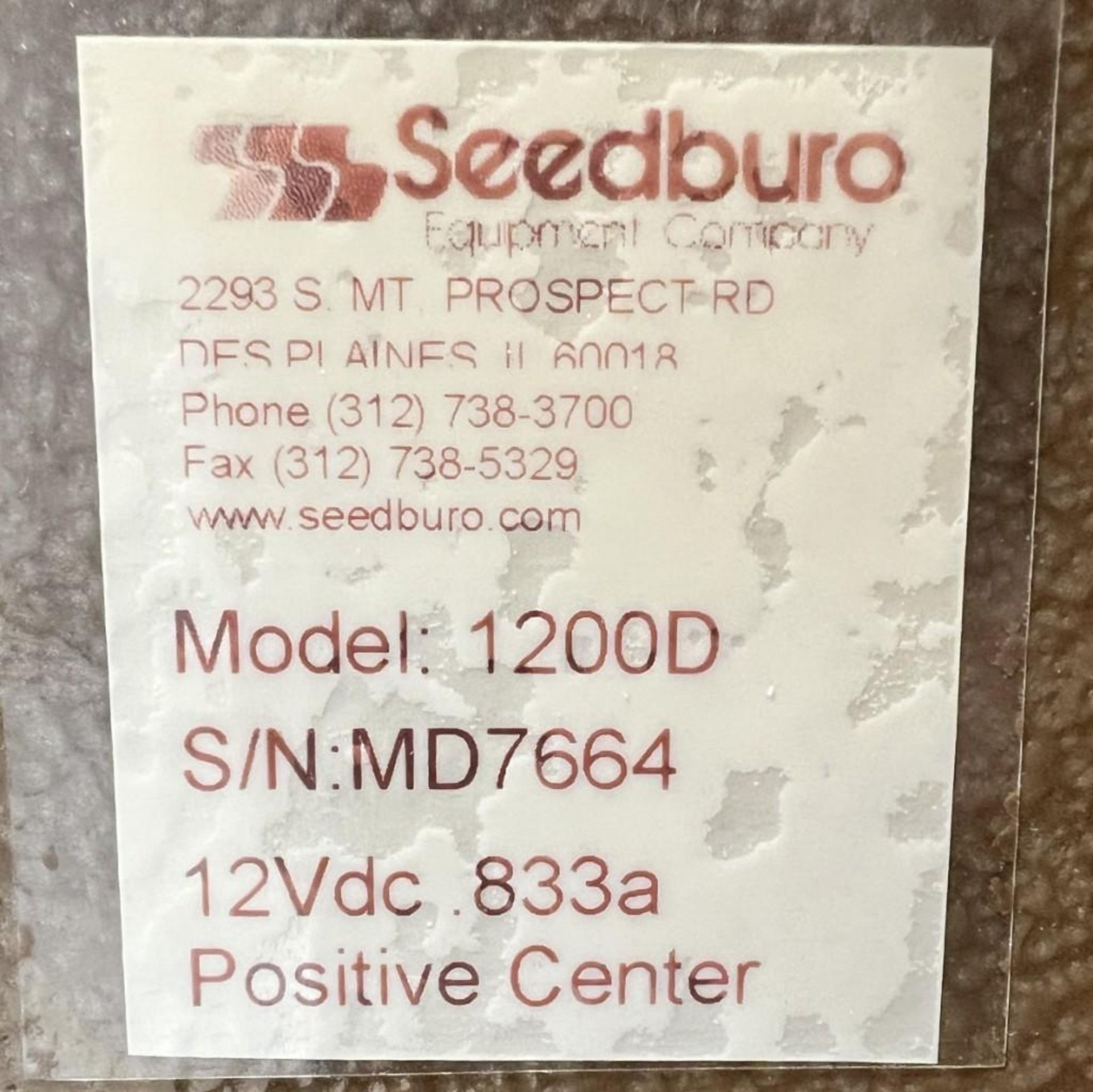 Lot Of (2) Moisture Testers. With (1) Dimos model 919 moisture tester, serial# 219286, (1) Seedburo - Image 13 of 13