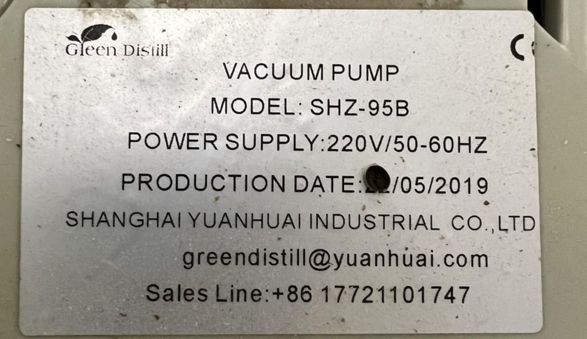YHCHEM Water Vacuum Pump, Model SHZ-95B, Built 2019. - Image 5 of 5