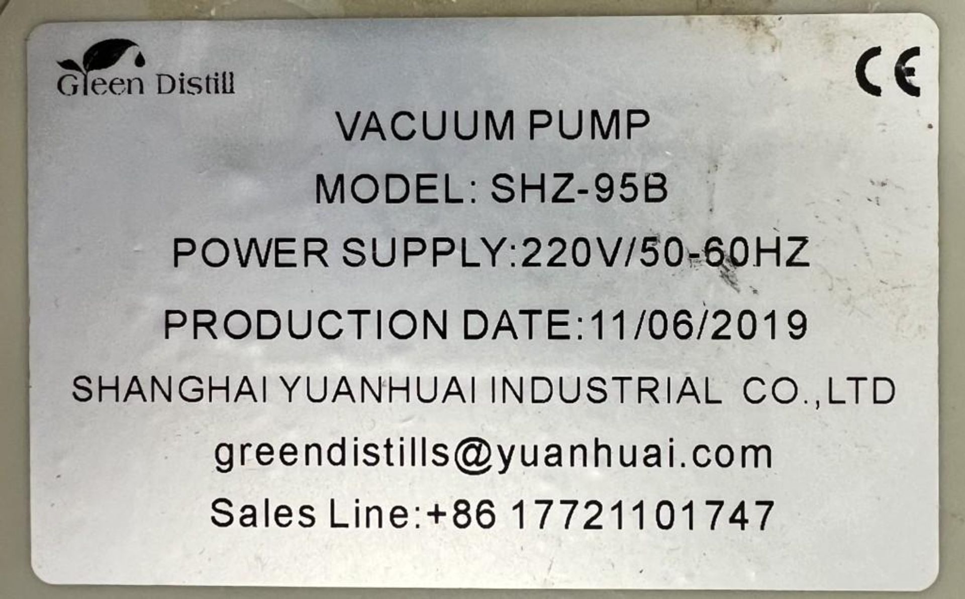 YHCHEM Water Vacuum Pump, Model SHZ-95B, Built 2019. - Image 5 of 5